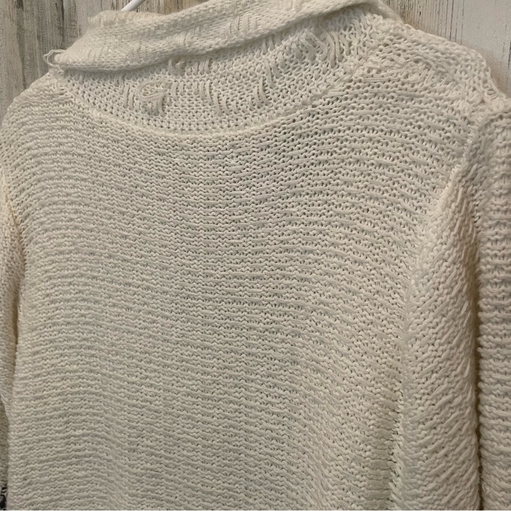 Ariat Womens Open Front Shawl Fringe Sweater Cardigan -Cream Size S - Picture 5 of 7